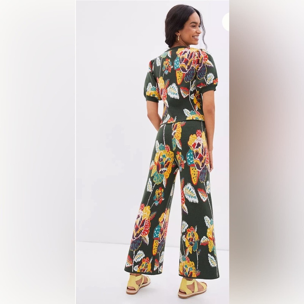 ANTHROPOLOGIE Farm Rio Margarita Floral Sweater Set NEW Size Extra Small XS